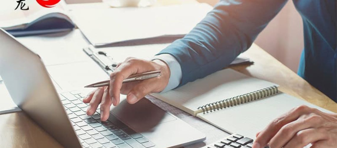 An accountant working