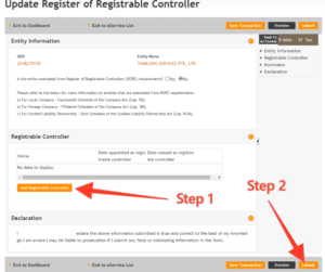 update register controller